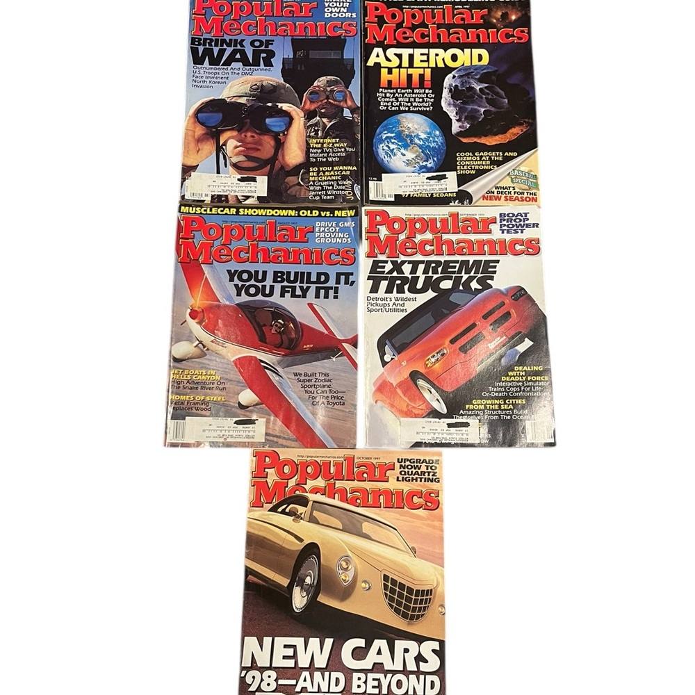 VTG Popular Mechanics Magazine 1997 Lot of 5 Mar Apr Aug September October